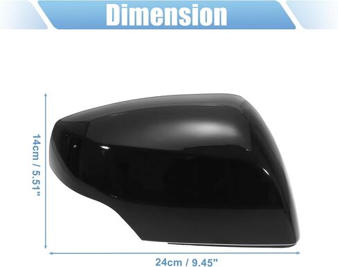 X AUTOHAUX Exterior Right Side Upper Part Mirror Cover Cap Replacement Gloss Black for Subaru Forester 2014-2018 for Subaru Impreza 2012-2014 in Saudi Arabia
