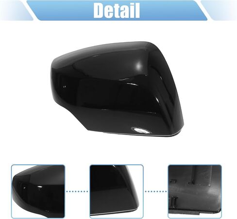 X AUTOHAUX Exterior Right Side Upper Part Mirror Cover Cap Replacement Gloss Black for Subaru Forester 2014-2018 for Subaru Impreza 2012-2014 in Saudi Arabia