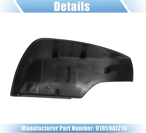 X AUTOHAUX Exterior Right Side Upper Part Mirror Cover Cap Replacement Gloss Black for Subaru Forester 2014-2018 for Subaru Impreza 2012-2014 in Saudi Arabia