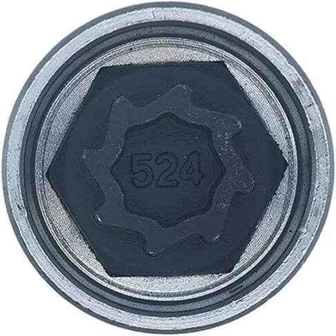 Chrome Steel Wheel Lock Nut Screw Removal Key Anti-Theft Lugnut Socket Compatible for Vw Audi Volkswagen Vehicles (524) in Saudi Arabia