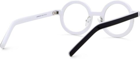 VOOGLAM Round Frame Blue Light Blocking Glasses, Black Fashion Glasses for Women Anti Eyestrain & UV in Saudi Arabia