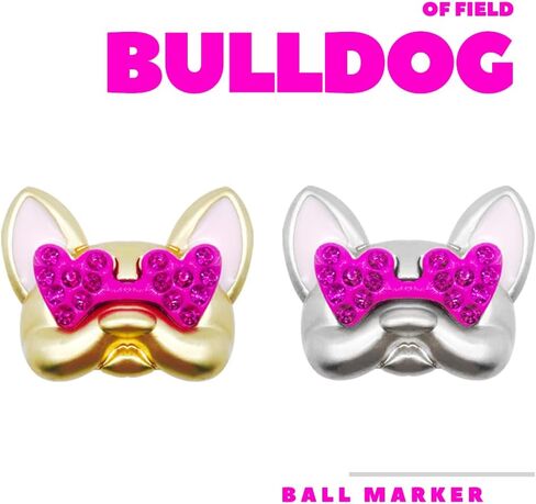 Golf Ball Marker for Expert, Trendy Golfer, Bling Bulldog Golf Marker with a hat Clip, Golf Gift for Man Women in Saudi Arabia