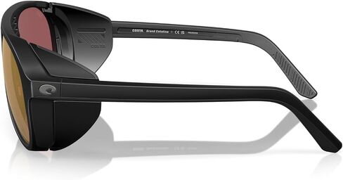 Costa Man Sunglasses Matte Black Frame, Gold Mirror Lenses, 59MM in Saudi Arabia