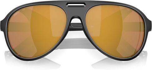Costa Man Sunglasses Matte Black Frame, Gold Mirror Lenses, 59MM in Saudi Arabia
