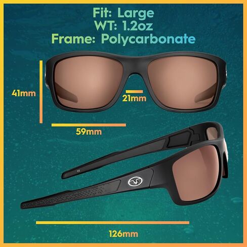 Flying Fisherman Down Sea Polarized Sunglasses with AcuTint UV Blocker for Fishing and Outdoor Sports in Saudi Arabia