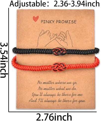 هدايا عيد ميلاد الزوجين لصديقها وصديقتها بينكي وعد لاكي للأزواج أساور الزوجة والزوج والذكرى السنوية لعيد الميلاد له هدايا لأصدقائها وعشاقها in Kuwait