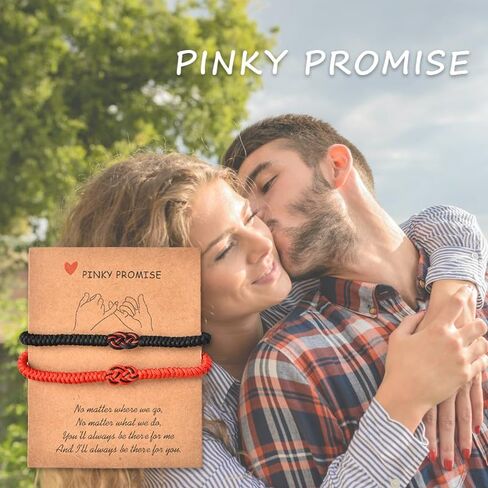 هدايا عيد ميلاد الزوجين لصديقها وصديقتها بينكي وعد لاكي للأزواج أساور الزوجة والزوج والذكرى السنوية لعيد الميلاد له هدايا لأصدقائها وعشاقها in Kuwait