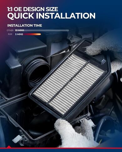 KAX Engine Air Filter, CA11053A Replacement for Forte, Tucson, Sportage, Forte5, Forte Koup, Elantra GT, Advanced Air Filter Media, Increased Acceleration in Saudi Arabia
