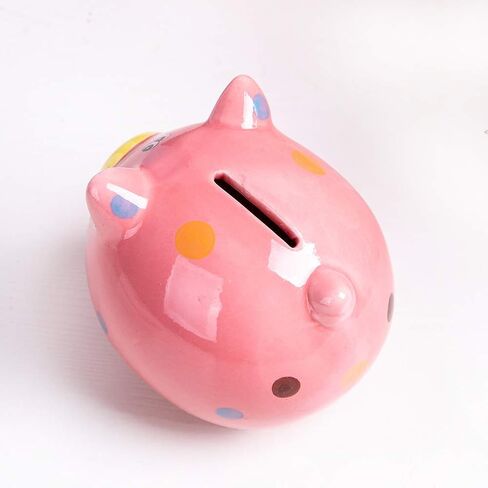 JYPHM Ceramic Piggy Bank for Kids Coin Bank for Boys and Girls Unique Birthday Gift Nursery Decor Piggy Banks Blue (5x5x4inch) in Saudi Arabia