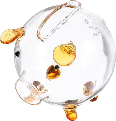 Ipetboom Piggy Bank Money Box: 2.95X2.55X2.55 زجاجي شفاف للعملات المعدنية بنك أموال لطيف - بنك أصبع للأولاد والبنات لتوفير المال جرة النقود المعدنية - هدية جرة التوفير للأطفال صندوق تخزين الحيوانات الأليفة in Saudi Arabia