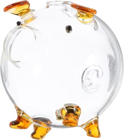 Ipetboom Piggy Bank Money Box: 2.95X2.55X2.55 زجاجي شفاف للعملات المعدنية بنك أموال لطيف - بنك أصبع للأولاد والبنات لتوفير المال جرة النقود المعدنية - هدية جرة التوفير للأطفال صندوق تخزين الحيوانات الأليفة in Saudi Arabia