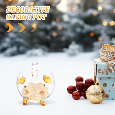 Ipetboom Piggy Bank Money Box: 2.95X2.55X2.55 زجاجي شفاف للعملات المعدنية بنك أموال لطيف - بنك أصبع للأولاد والبنات لتوفير المال جرة النقود المعدنية - هدية جرة التوفير للأطفال صندوق تخزين الحيوانات الأليفة in Saudi Arabia