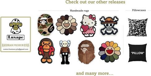 سجادة العشب الرطب - سجادة Hypebeast معنقدة - مصنوعة يدويًا ومميزة - 32 * 20 بوصة (80 * 50 سم) - ديكور غرفة Hypebeast - سجادة بيضاء أوف وايت - سجادة بابي جمالية - سجادة Luxape in Kuwait