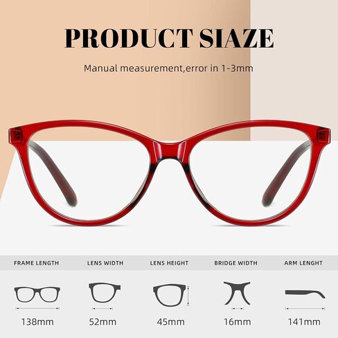 Fashionable Round Cat-Eye Blue Light Blocking Glasses Computer Glasses For Women Non Prescription in Saudi Arabia