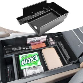 Center Console Upgraded Organizer Compatible with Nissan Pathfinder 2022 2023 2024 Accessories, ABS Console Tray Secondary Storage Box Coin Holder Armrest Interior Organizer Tray Black