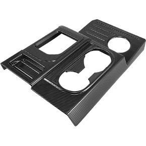 X AUTOHAUX Carbon Fiber Pattern Car Interior Center Console Gear Shift Frame Panel Cover Trim for Toyota Tundra 2014-2021