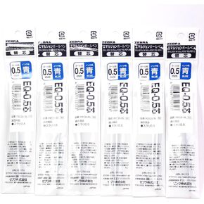 Zebra EQ-0.5 Blue Emulsion Ink Refill (REQ5-BL), for Surari 0.5 (BNS11), × 6 Pack/total 6 pcs (Japan Import) [Komainu-Dou Original Package]