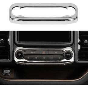 Linskip Audio Unit Trim Compatible with Ford Bronco Sport 2021 2022 2023 2024, Center Console Volume Control Panel Cover for Bronco Sport Interior Accessories(Black Carbon Fiber)