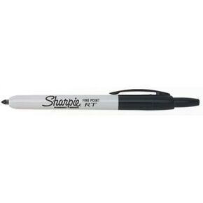 Sharpie Retractable Markers black fine tip, 2 Markers Per Order (36701)