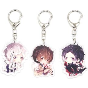 Inc. - Set Of 3 Bungou Stray Dogs Acrylic Keychain Dazai, Akutagawa, Atsushi v2