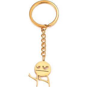 Dreamtimes Skeleton Smiley little Man Sign Language Keychain Finger Medium Stickman Keychain Scornful little man Keychain