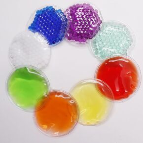5 Round Kids Hot Cold Pack, Ice Pack Boo Boo Round Designed Children Gel Bead Wrap | Pain Relief for Kids Boo Boos, Fever, Wisdom Teeth, Tired Eyes, Headaches, Swelling, Bruises(3.7 * 3.7in)