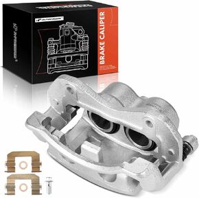 A-Premium Disc Brake Caliper Assembly with Bracket Compatible with Select Hyundai Models - Santa Fe 2001-2006, XG300 2001, XG350 2002-2003 - Front Right Passenger Side