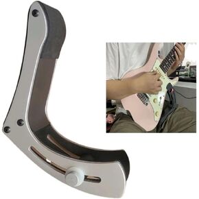 Guitar Support Electric Guitar Rest Adjustable Professional Electric Guitar Foot Stool Plastic and Metal Guitar Footstool Leg Stand Guitar Lifter for Guitar Players Black