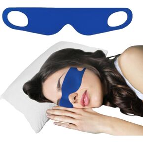 قناع نوم، قناع عين ناعم ومريح للنوم، أساسي للسفر، قناع نوم يحجب الضوء، غطاء عيون ليلي رفيع للغاية، أغطية عين للاستعمال مرة واحدة للنوم، كبير، أزرق in Kuwait