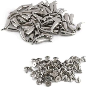 E-outstanding 30 Sets Cat Claw Spikes and Studs 7x21mm Snap Rivet for DIY Crafts and Ornaments Leather-Craft DIY Decoration Accessories