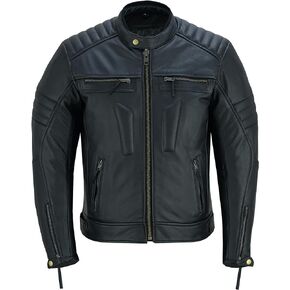 سترة جلدية عالية الجودة للرجال للدراجات النارية مزودة بسحّاب لحماية الدراجة النارية in Kuwait