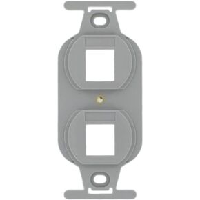 Leviton 41087-2GP QuickPort Duplex Type 106 Insert, 2-Port, Grey
