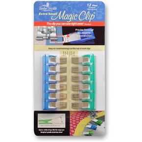 Taylor Seville Extra Small Magic Clip Sewing and Quilting Clips - Package of 12 Clips - Quilting Supplies and Notions - Sewing Accessories and Supplies