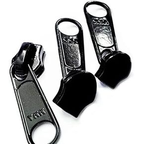 Zipper Repair Kit - #5 YKK Black Coil Non-Locking Long Pull Bag Sliders - Choose Your Quantity - Made in The United States (3)
