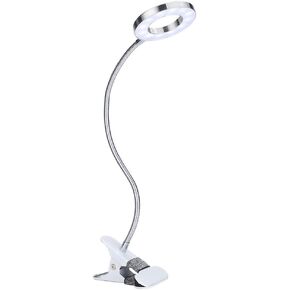 Desk Lamp with Clamp, Mini LED Lamp USB Rechargeable Warm/White Light Changeable Eye Protection Bed Light for Night Reading, Tattoo, Eyelash Extension, Make Up Lamp