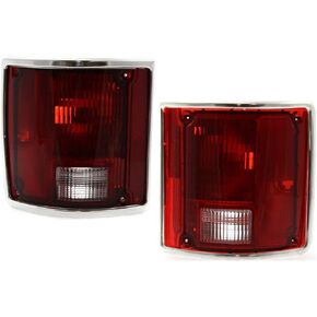 Fits Chevy Pickup Tail Light 1978-1991 Pair Driver and Passenger Side | Chrome | GM2806901 + GM2807901