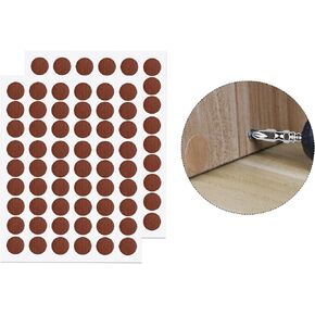 Aopin Screw Hole Stickers PVC Covers Self Adhesive, 21mm Decorative Stickers Screws Covers Caps Great for Wooden Furniture Wardrobe Cabinet Shelf Desk Plate 2 Sheet, PC-283 Light Maple