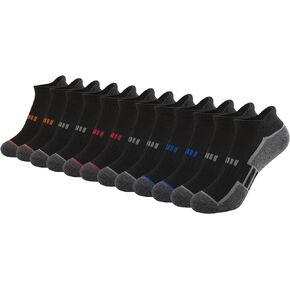 Comfoex 12 زوجًا من الجوارب للكاحل منخفضة القطع، جوارب قصيرة رياضية نصف مبطنة للأطفال من سن 4-6 و6-8 و8-10 سنوات