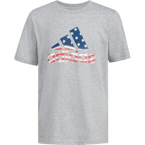 adidas Boys' Short Sleeve Cotton USA Graphic T-Shirt