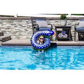 Poolmaster حمام سباحة يطفو على شكل حلقة لحمام السباحة، ثعبان، أخضر