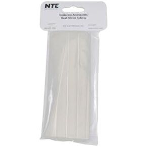 NTE Electronics 47-20606-CL أنبوب انكماش حراري، جدار رقيق، نسبة انكماش 2:1، قطر 5/16 بوصة، طول 6 بوصة، شفاف (عبوة من 15 قطعة) in Kuwait