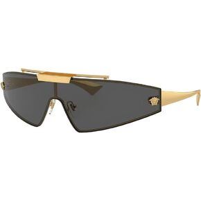 Versace VE 2265 1002 Gold Metal Shield Sunglasses Grey Lens