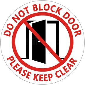 Do Not Block Door Floor Decal,11 Inch Keep Clear Sign Stickers,6 Pcs