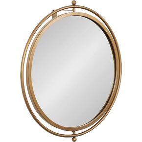 Kate and Laurel Baron Farmhouse Pivot Mirror, 23 x 35, Silver, Adjustable Rustic Wall Mirror