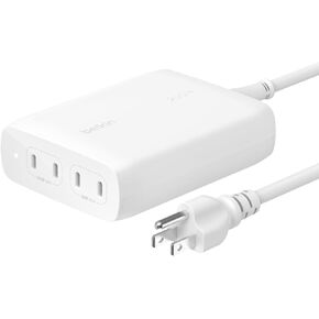 Belkin BoostCharge Pro 4-Port USB-C GaN Wall Charger, 200W Multi-Port Charger w/USB-C PD 3.1 Fast Charge + 5ft Power Cord for MacBook Pro, iPhone 15 Series, iPad Pro, Galaxy S24, Google Pixel, & More