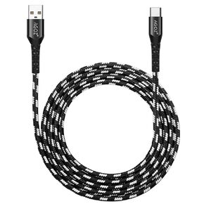 AGOZ 10ft Braided Type USB C Fast Charger Data Cable for OnePlus 12 11 10 Pro 9, Nord N100, N30, N20 5G, Motorola One 5G Edge, Moto G Power, Moto G 5G, Sony Xperia 5 III, 5II, Xperia 10 III
