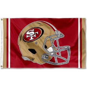 49ers New Helmet Grommet Pole Flag