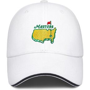 Golf Hat for Men Women Hat Embroidered Ball Baseball Cap White