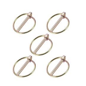 uxcell Linch Pin with Ring - 6mm x 43mm Trailer Pins Assortment Kit for Boat Kayak Canoe Trailer Tractor Trolley Horsebox 5Pcs