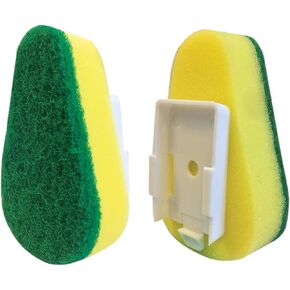 Lola Products Soap Dispenser Dish Wand Sponge Head Refills, Super Absorbent Sponge Scrubber, Non-Scratch, Reusable, for Cleaning Dishes, Sinks and Cookware, 2 Pack